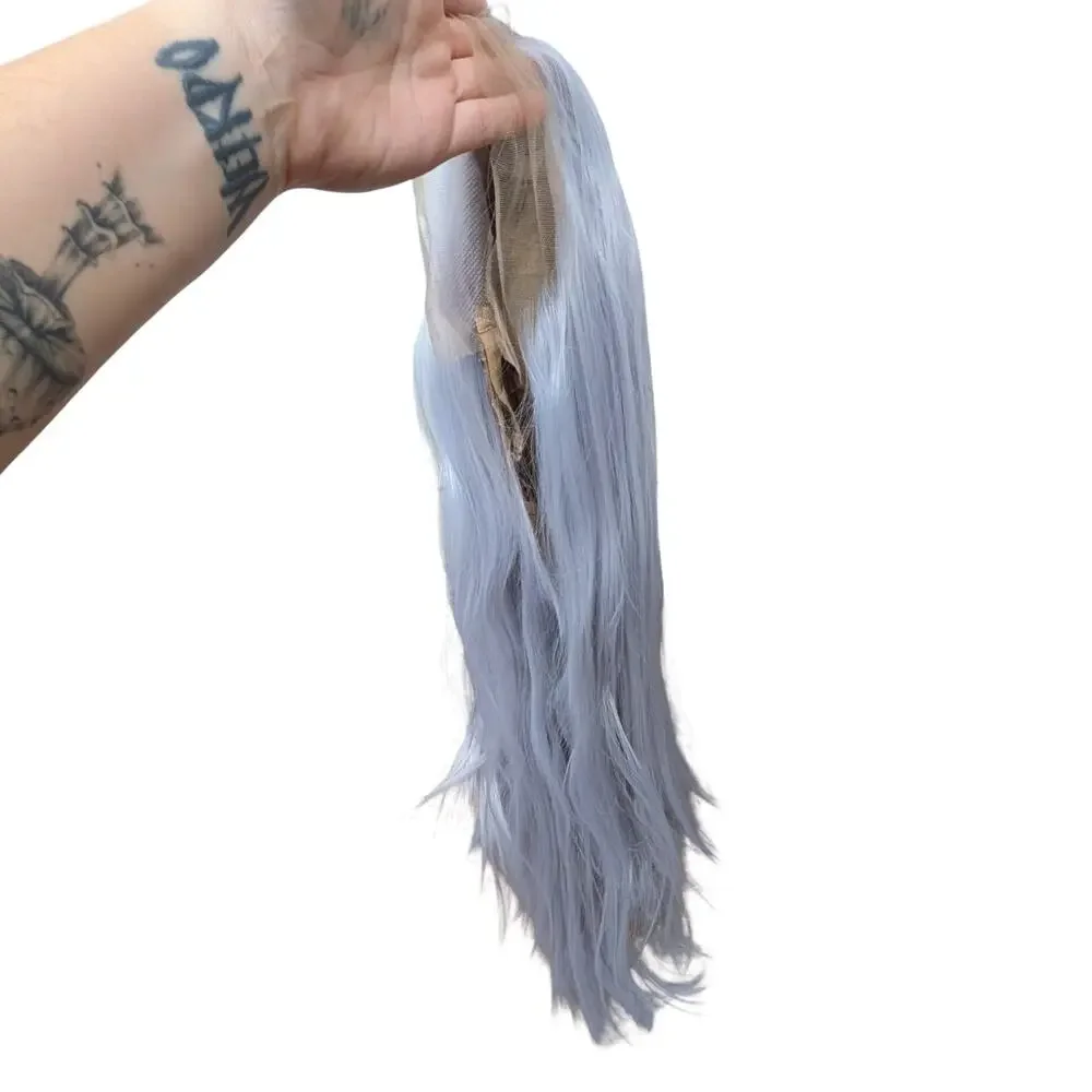 NIB Uniwigs Cloud 22 Inch Straight Silver Purple Synthetic Lace Front Wig